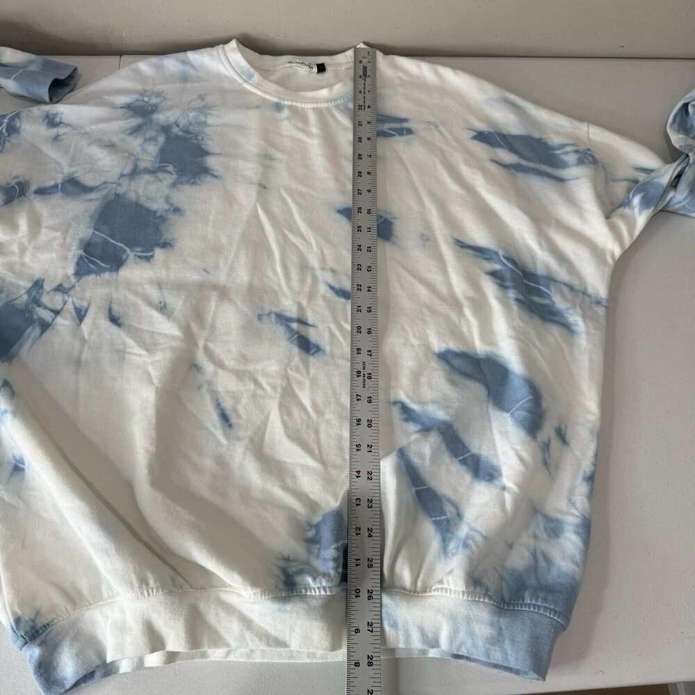The Laundry Room Womens Sweatshirt Medium White Tie Dye Loose Fit Lounge Comfy - Picture 7 of 12